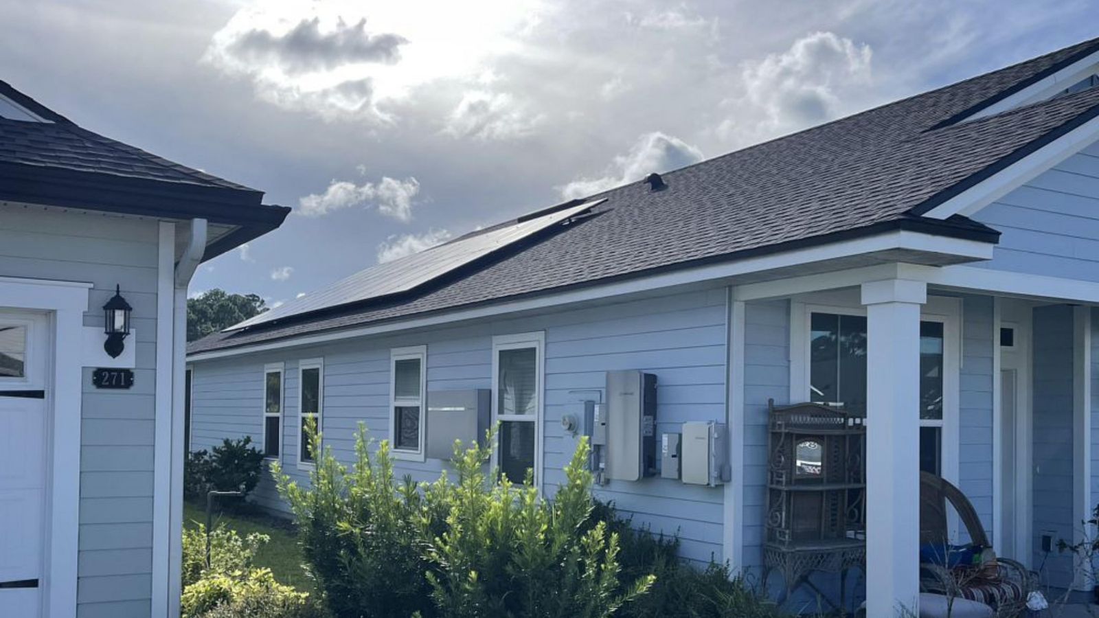 Newly installed residential roof in a Florida neighborhood